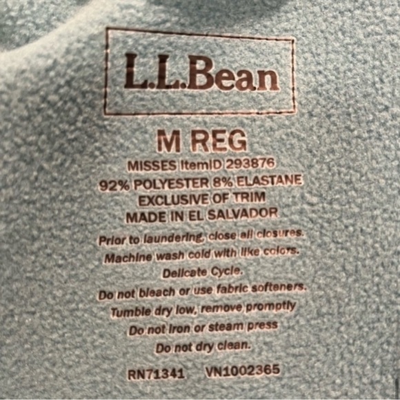 L.L. Bean Teal Green Fleece Lined Full-Zip Outdoor Jacket Women's Medium NWOT - Picture 12 of 12
